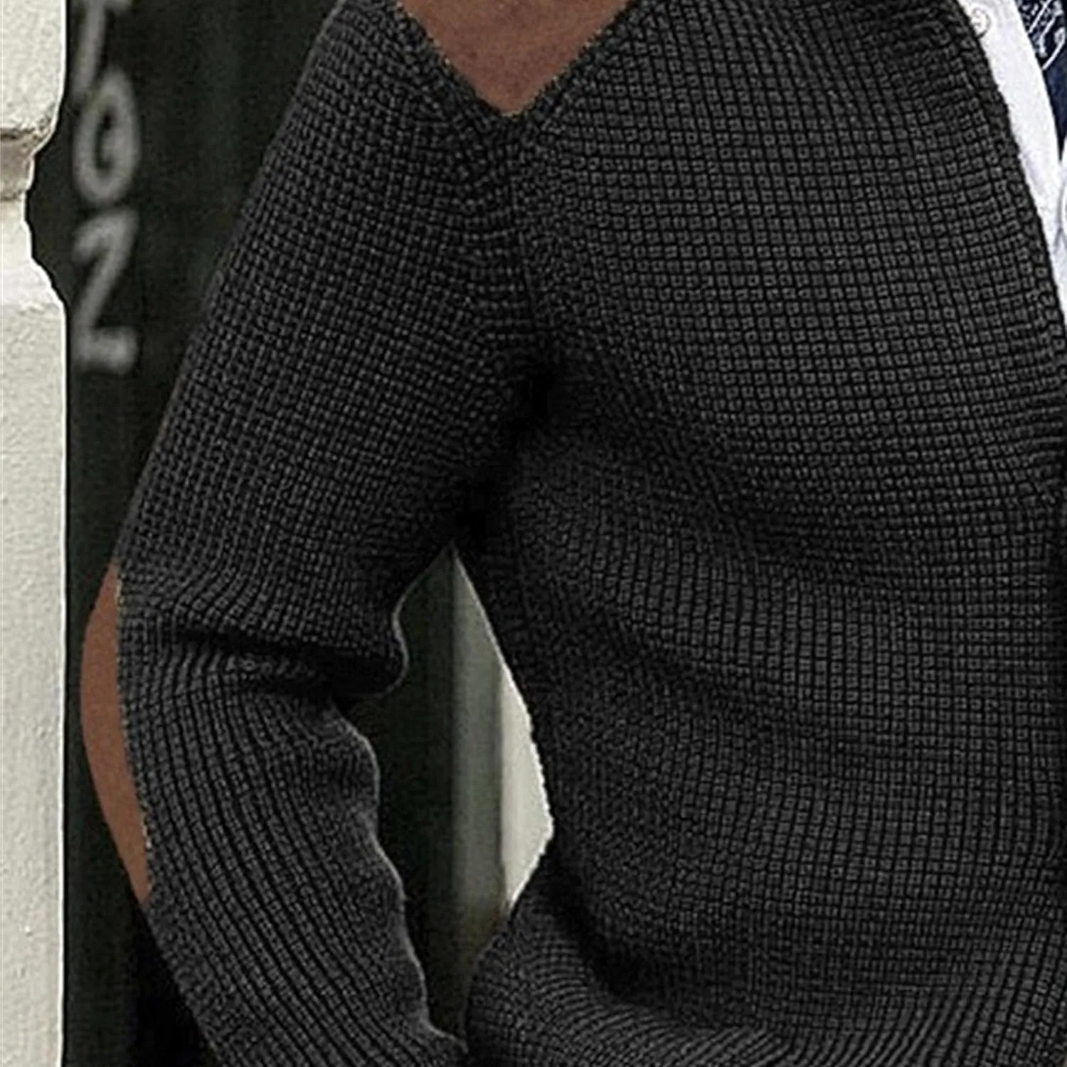 Mens Stand Collar Cardigan Sweaters Knit Textured Sweater Button Down Cardigans