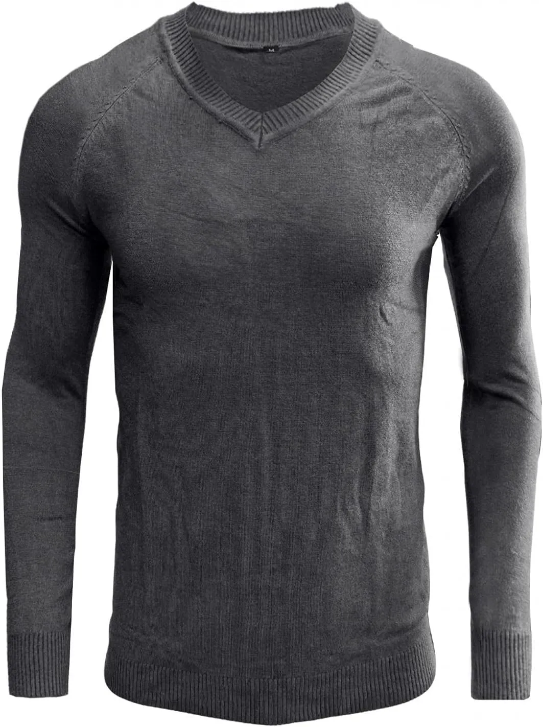 Mens Stretch Cotton V Neck Thermal Sweaters Lightweight Slim Fit Soft Merino Wool Classic Work Pullover Sweaters