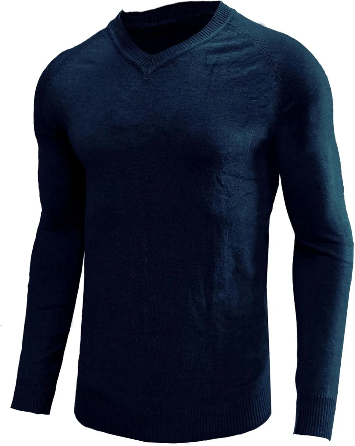 Mens Stretch Cotton V Neck Thermal Sweaters Lightweight Slim Fit Soft Merino Wool Classic Work Pullover Sweaters