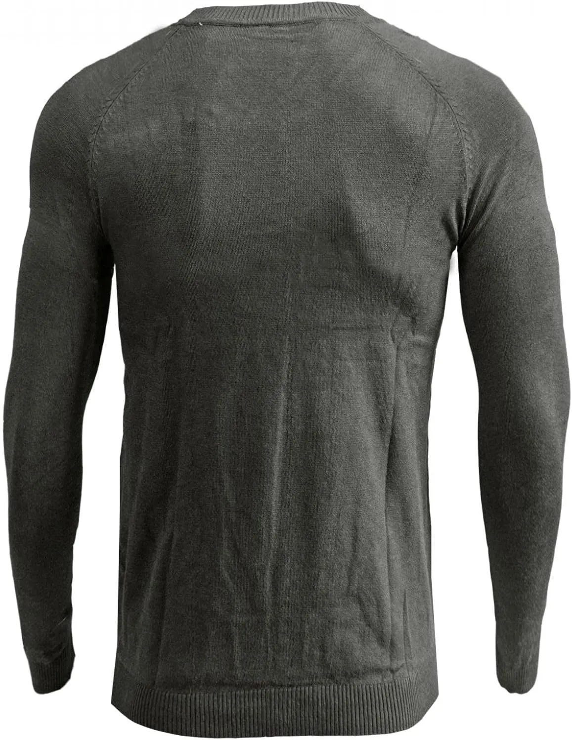 Mens Stretch Cotton V Neck Thermal Sweaters Lightweight Slim Fit Soft Merino Wool Classic Work Pullover Sweaters