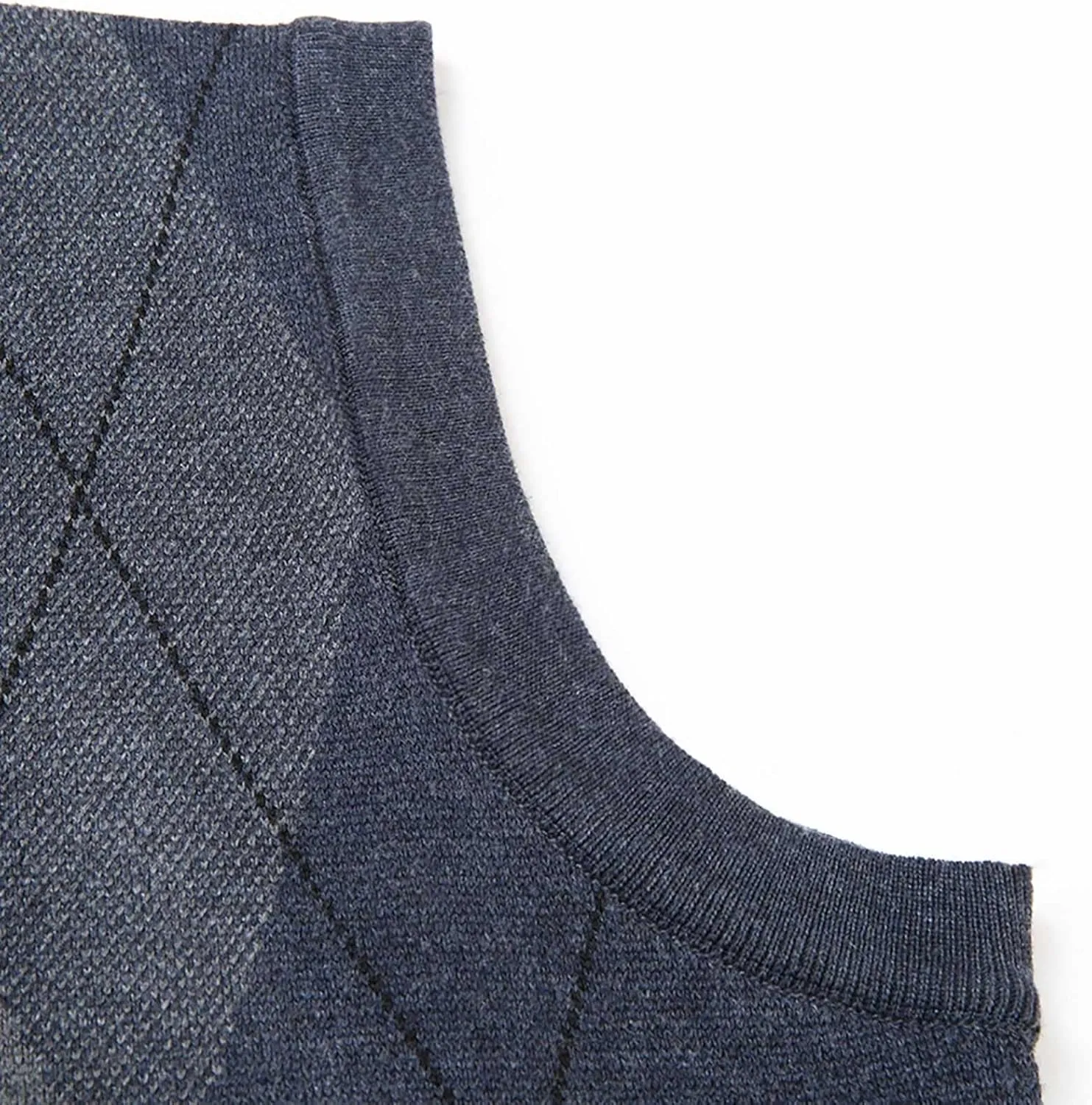 Men's Sweater Vests Argyle Plaid Graphic Print Knitted Pullover Sweater V Neck Sleeveless Comfort Soft Jumper Tops