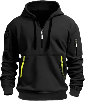 Mens Sweater Winter Top Blouse Slim Casual Solid Soft Top Coat Long Sleeve Hooded Sweatshirt Top Jacket Zip Up Plain