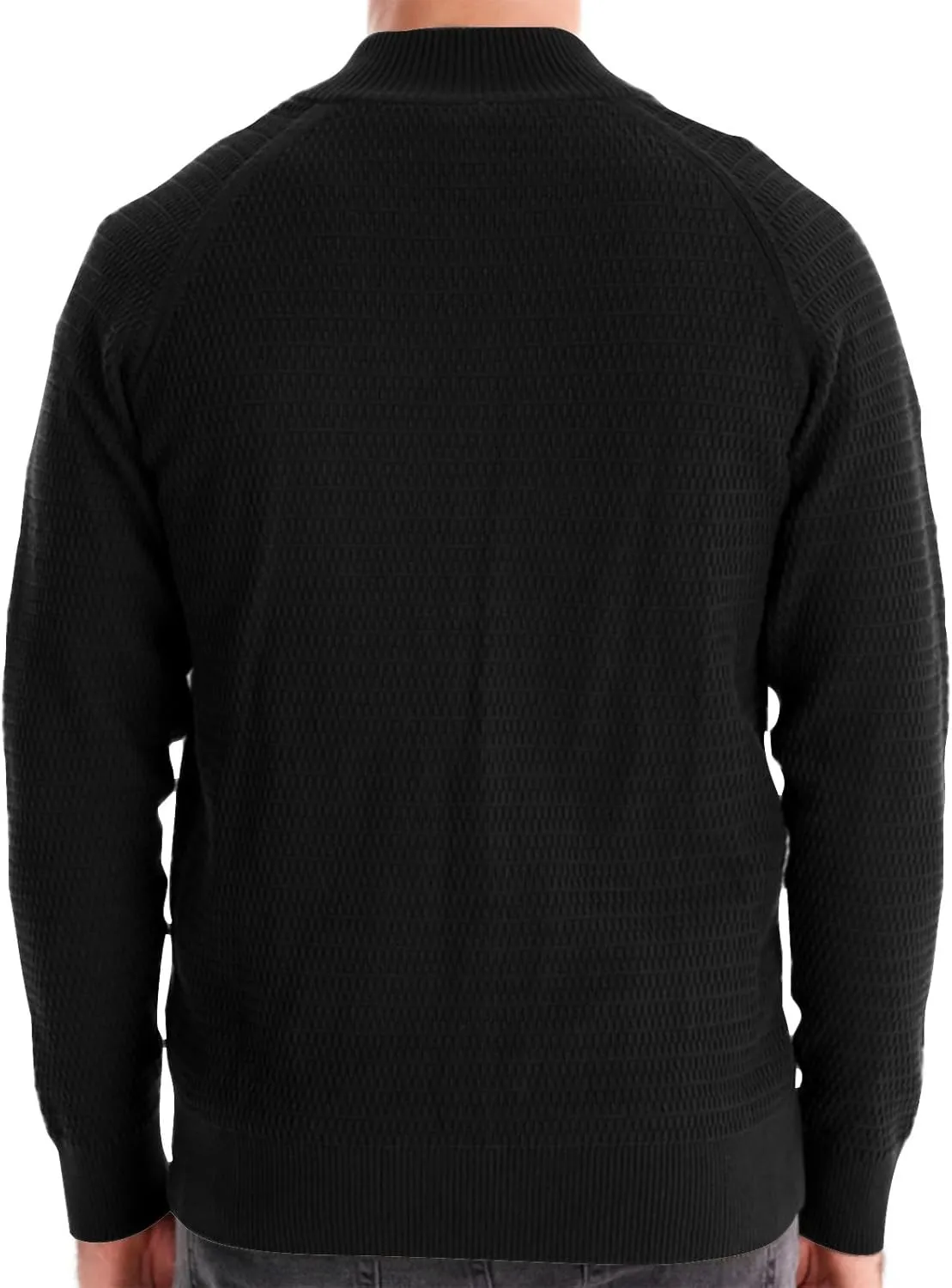 Men's Ugly Sweater Fashion Button Down Slim Fit Stand Collar Long Sleeves Knit Cardigan Shirt Jacket Blouse Tops