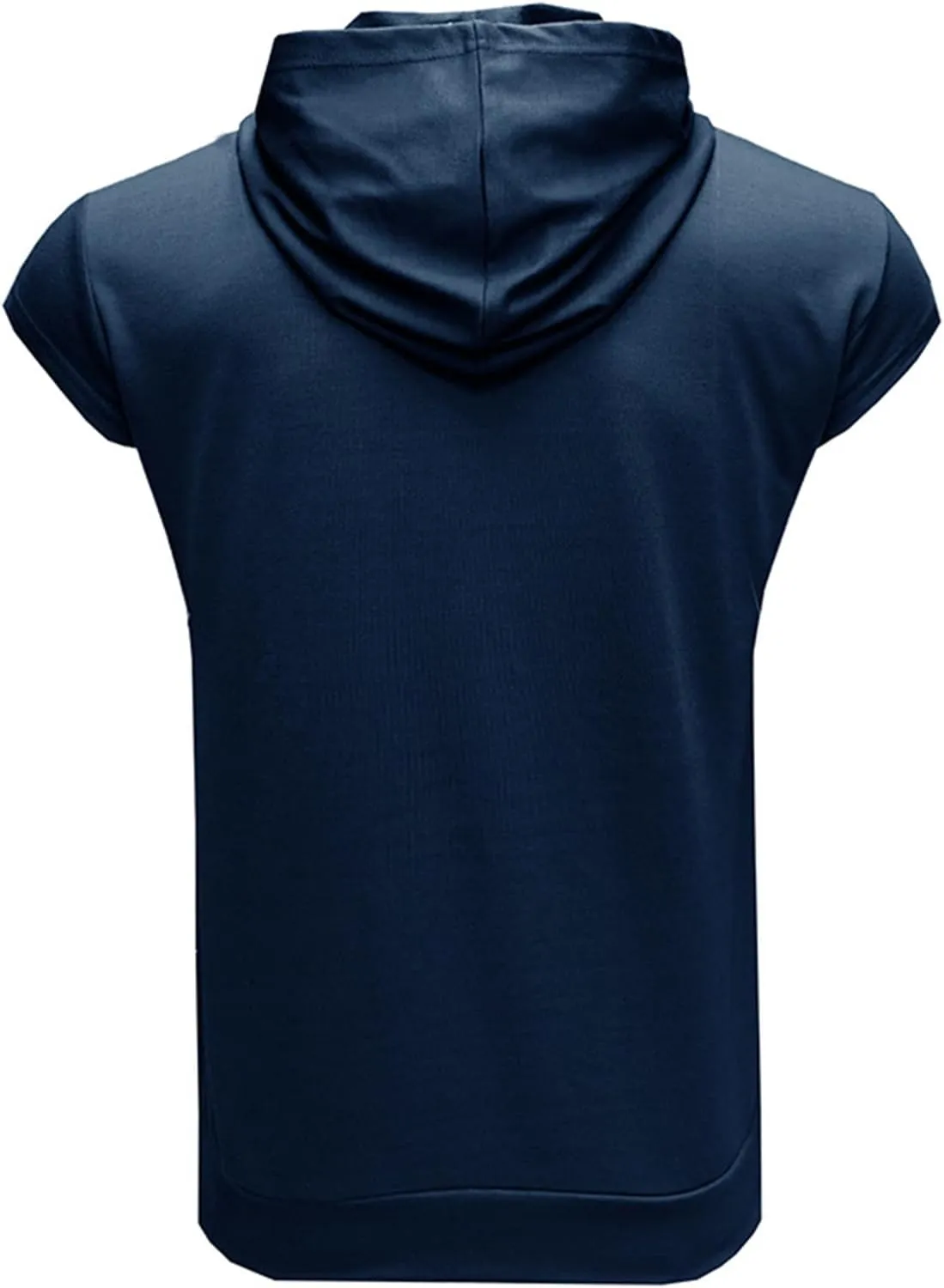 Men's Workout Hooded Tank Tops Sleeveless Gym Hoodies Bodybuilding Muscle Cut Off T Shirt Athletic Tees with Pockets