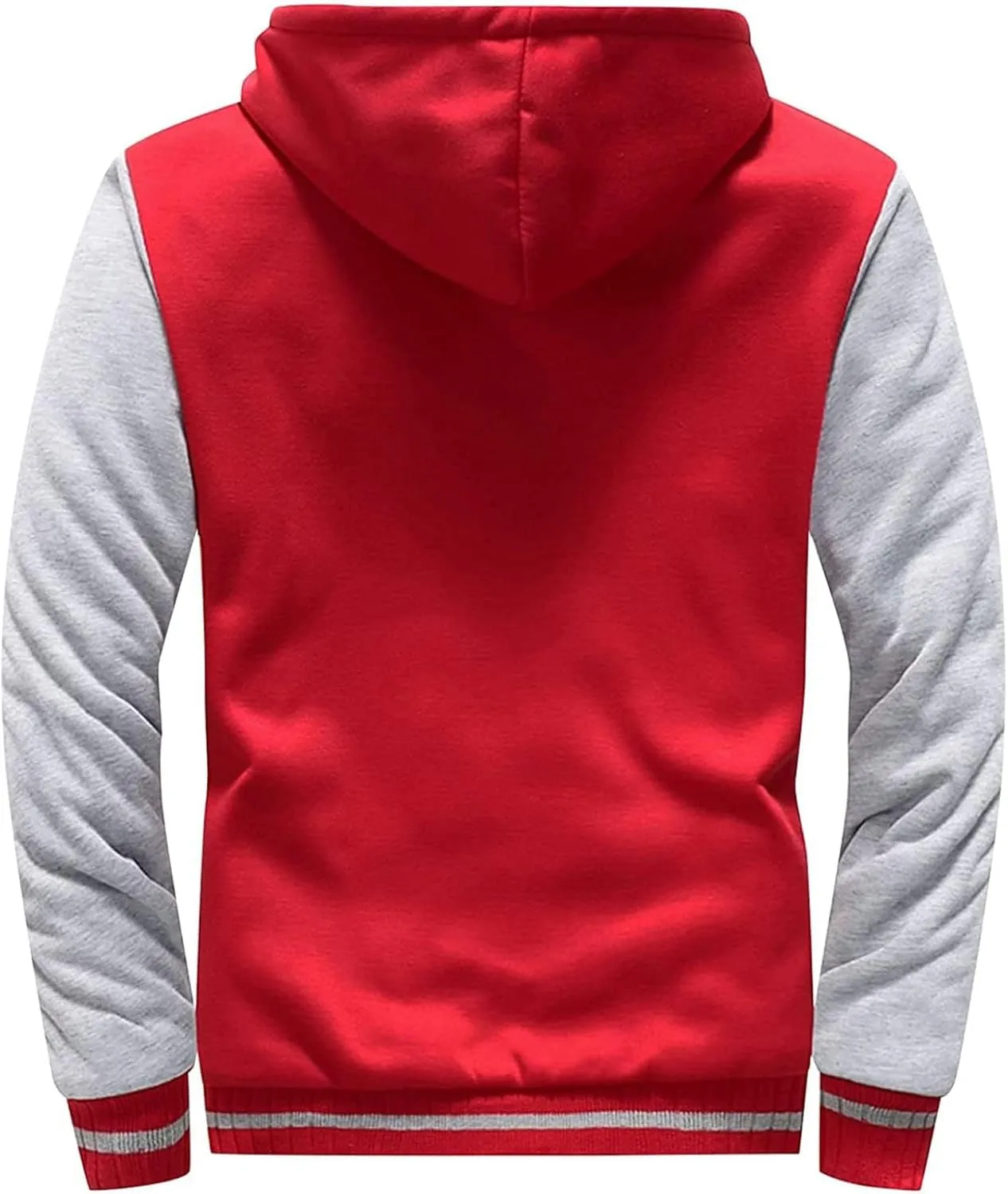 Men's Zip Up Hoodie Wool Warm Thick Coats Heavyweight Winter Sweatshirt Comfy Fleece Lined Hoodie Jacket Hooded Coat