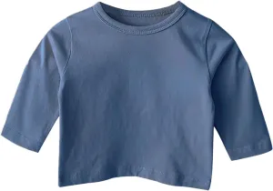 Newborn Baby Boys Girls Long Sleeve Basic Layering T-Shirt Infant Comfort Soft Crewneck Tee Tops Fall Winter Clothes