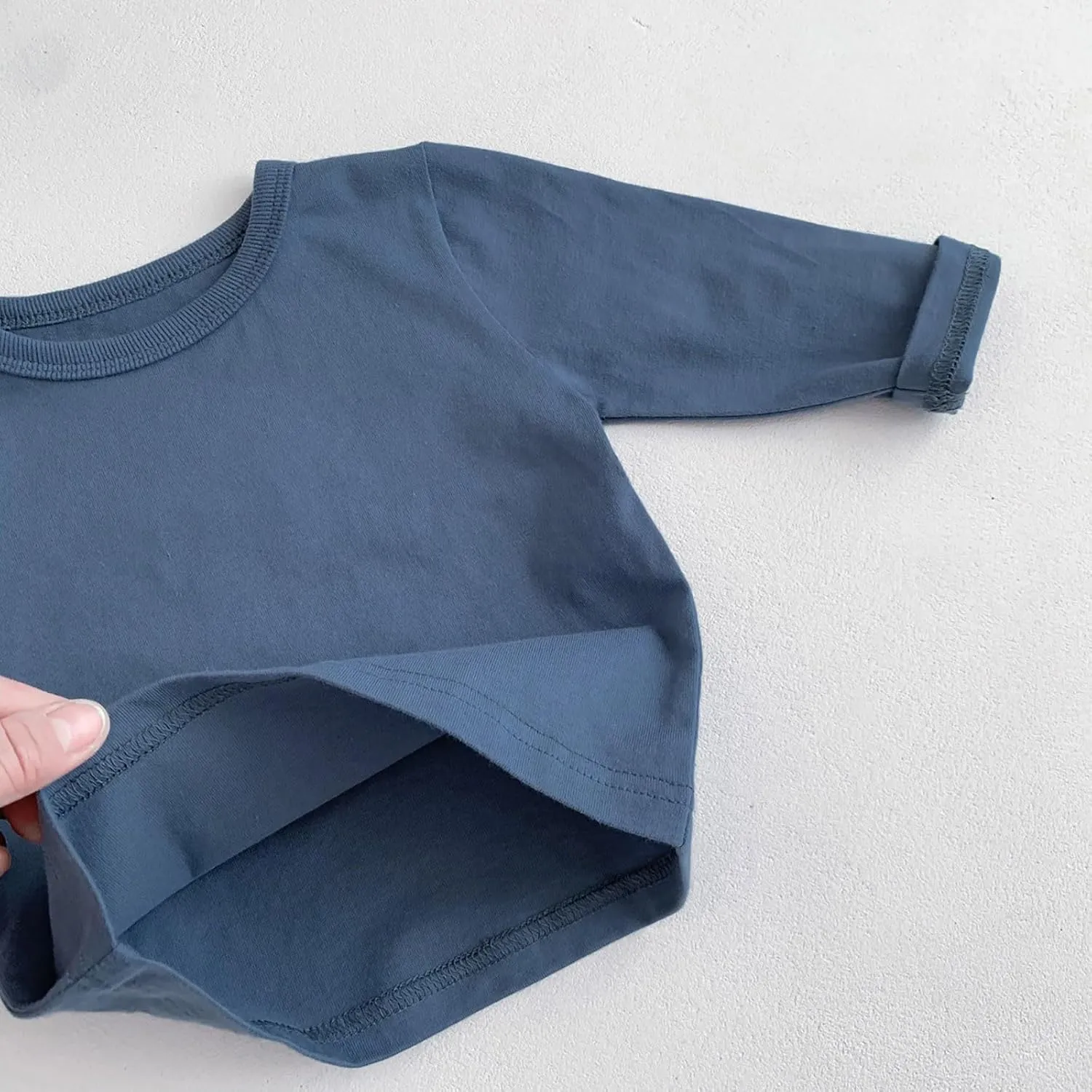 Newborn Baby Boys Girls Long Sleeve Basic Layering T-Shirt Infant Comfort Soft Crewneck Tee Tops Fall Winter Clothes