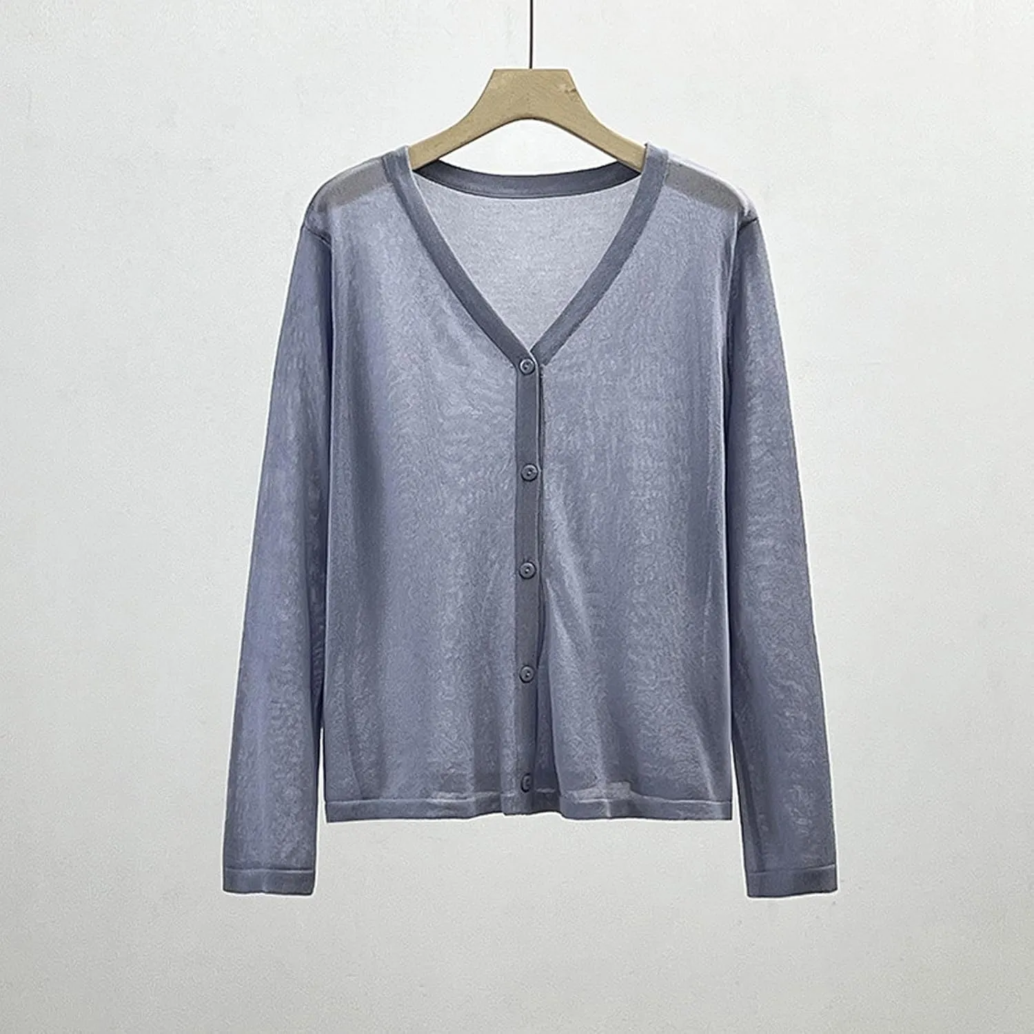 Oplxuo Womens Cardigan Sweaters Lightweight Basic Solid Long Sleeve Button Down Cardigans Knit Cover Ups Shrugs Fall Outwear