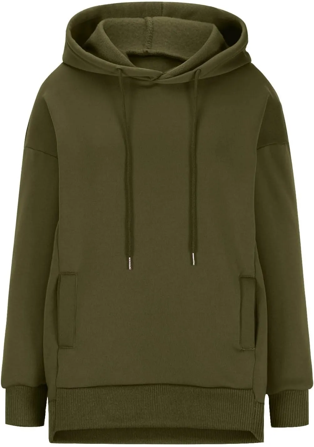 Oversized Hoodies for Womens Fleece Solid Colour Sweatshirts Long Sleeve Sweaters Pullover y2k Fall Outfits with Pocket