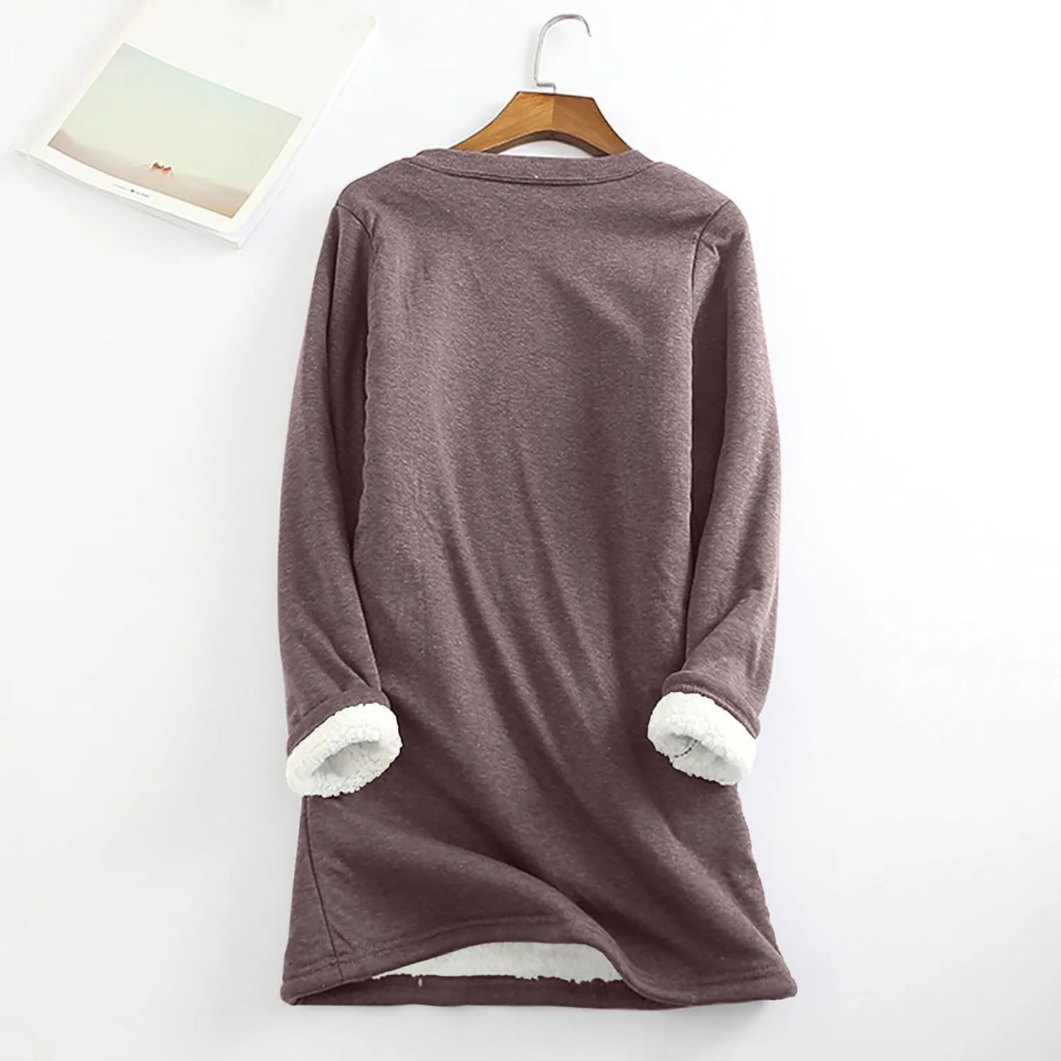 Plus Size Fuzzy Fleece Sweaters For Women Warm Winter Long Sleeve Sherpa Sweatshirts Cozy Soft Pullover Tops