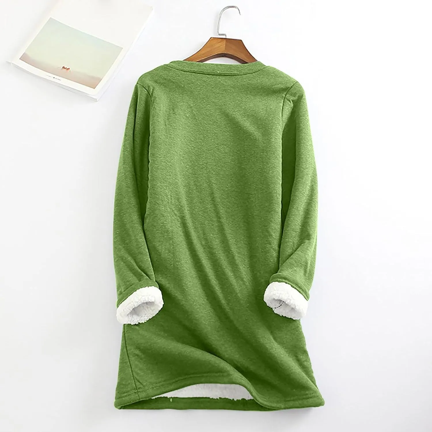 Plus Size Fuzzy Fleece Sweaters For Women Warm Winter Long Sleeve Sherpa Sweatshirts Cozy Soft Pullover Tops