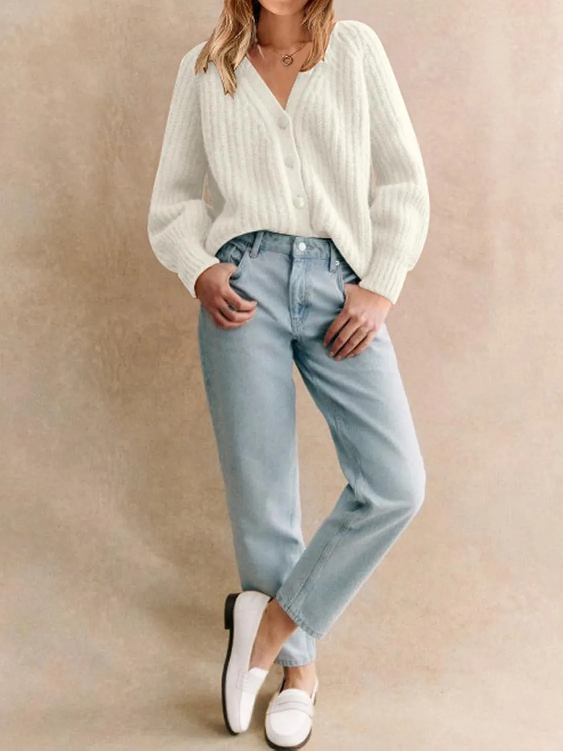 PRETTYGARDEN Womens Sweaters 2025 Long Sleeve Open Front Chunky Cardigan Sweaters for Women Dressy Short Cardigans