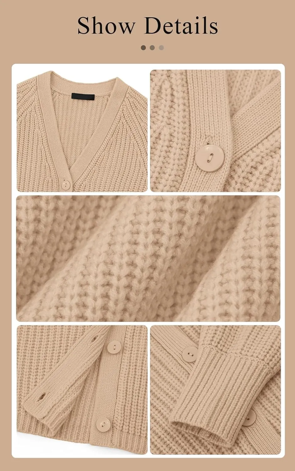 PRETTYGARDEN Womens Sweaters 2025 Long Sleeve Open Front Chunky Cardigan Sweaters for Women Dressy Short Cardigans