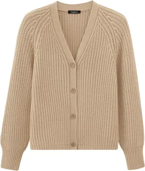PRETTYGARDEN Womens Sweaters 2025 Long Sleeve Open Front Chunky Cardigan Sweaters for Women Dressy Short Cardigans