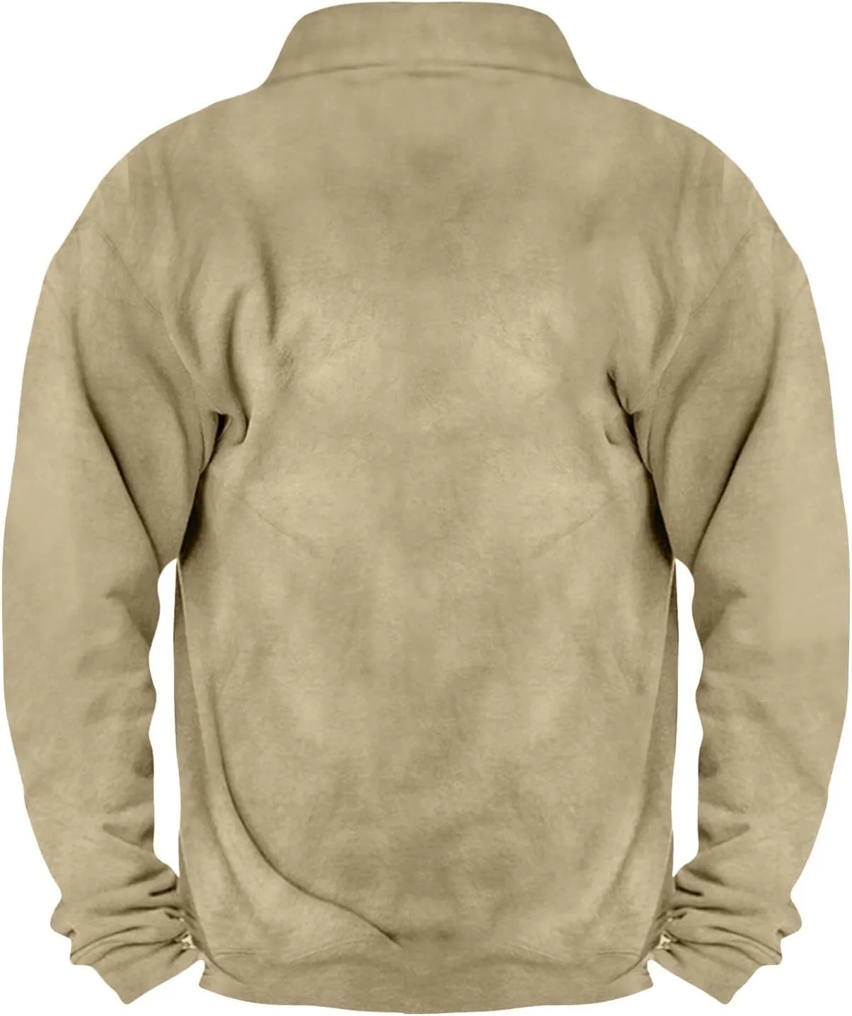 Quarter Zip Pullover Men Sherpa Fleece Western Sweaters Sweatshirts Long Sleeve Vintage Work Henley Pullovers