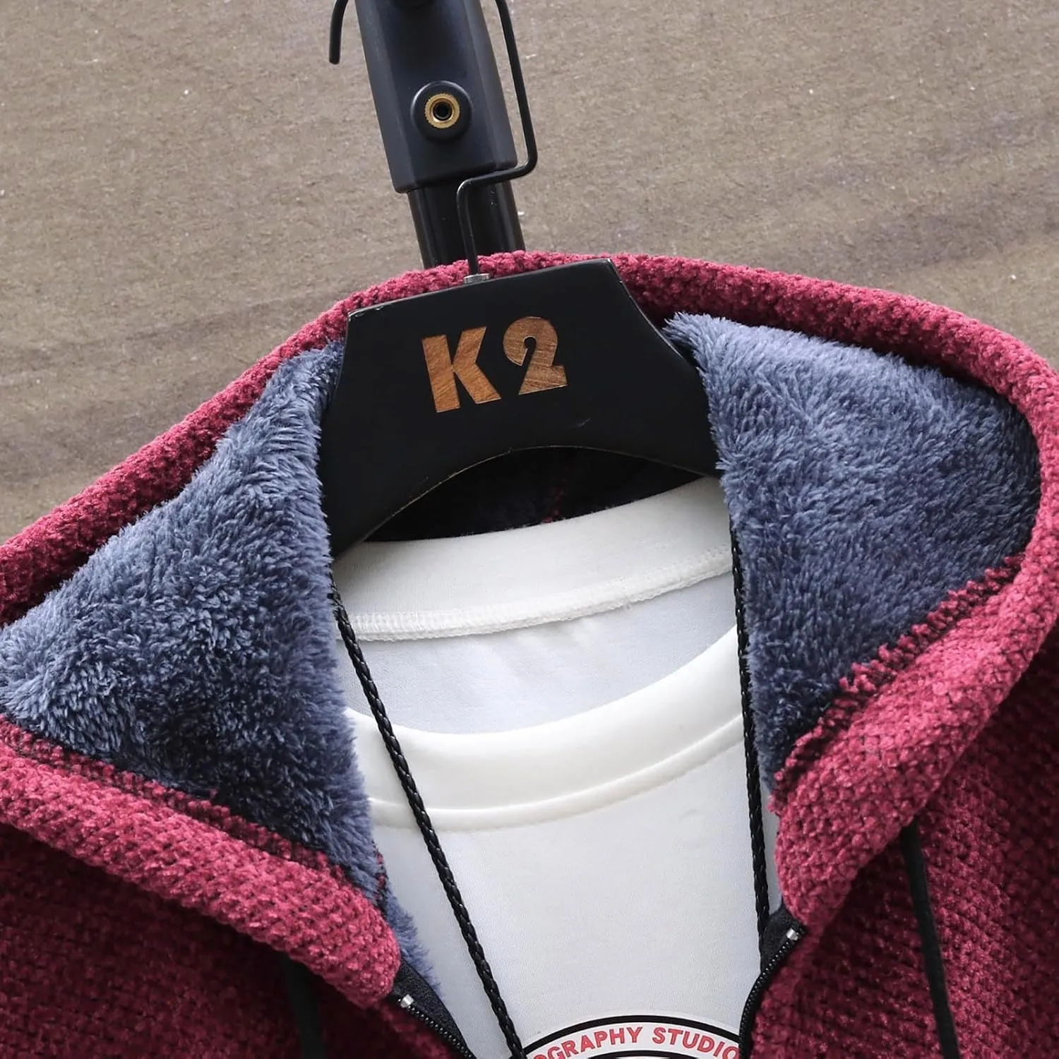 RTRDE Mens Coats Fall Winter Sweater Jackets Casual Knitted Cardigan Fleece Lined Full Zip Hooded Coat Long Jacket