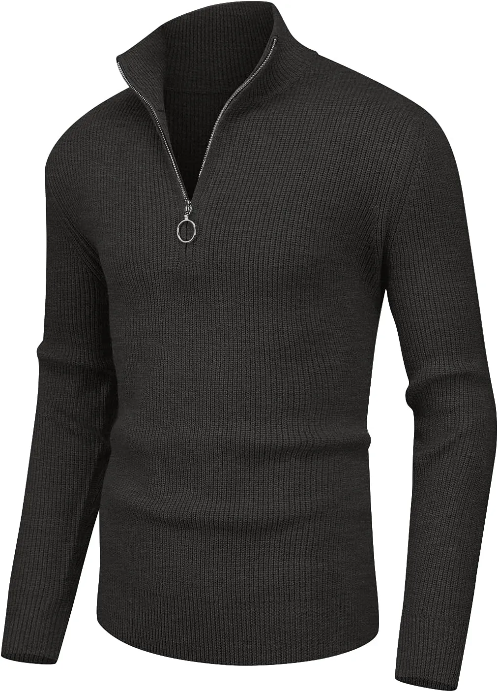 Sailwind Men's Soft Sweaters Quarter Zip Pullover Classic Ribbed Turtleneck Sweater
