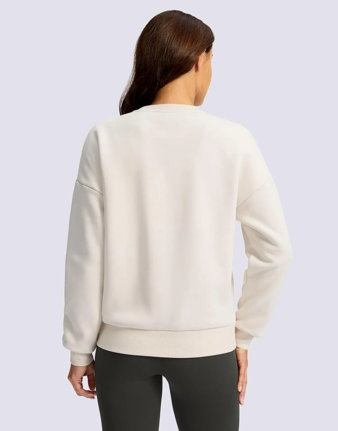 SANTINY Women's Fleece Sherpa Lined Sweatshirt Warm Winter Pullover Sweaters Cozy Thick Crewneck Sweatshirts with Pockets