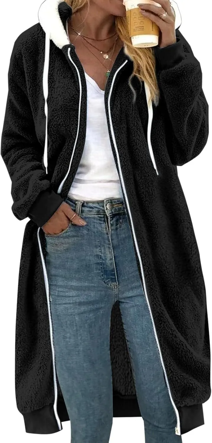 SHAOBGE 1x Jackets for Women Fashionable Women'S Long Sleeve Solid Pocket Cardigan Button Top plus Coats for Women plus