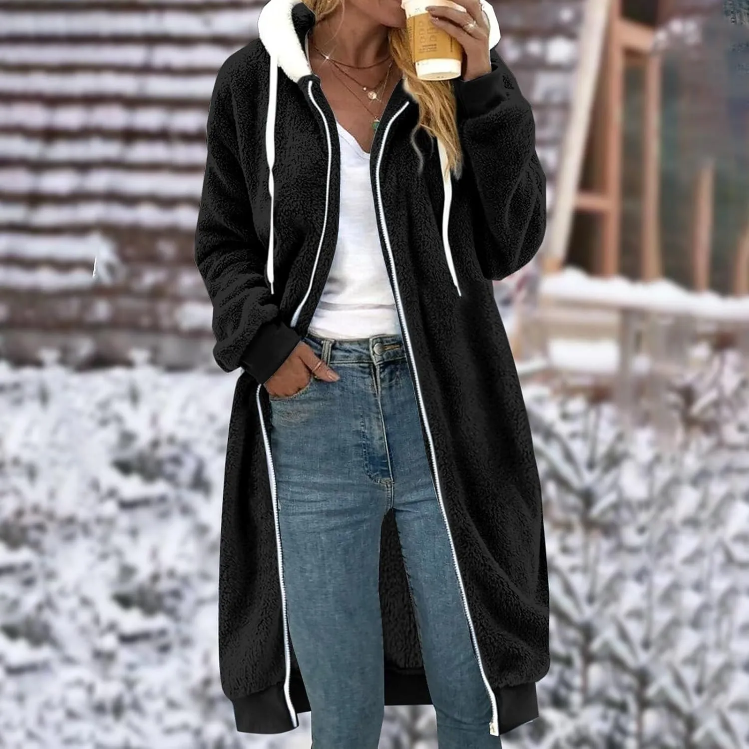 SHAOBGE 1x Jackets for Women Fashionable Women'S Long Sleeve Solid Pocket Cardigan Button Top plus Coats for Women plus