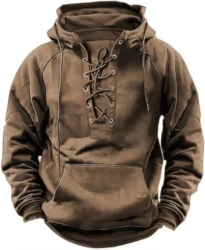 SHAOBGE Tactical Hoodies for Men 2024 Quater-Zip Pullover Vintage Sweatshirt Casual Long Sleeve Cargo Hoodies with Pocket