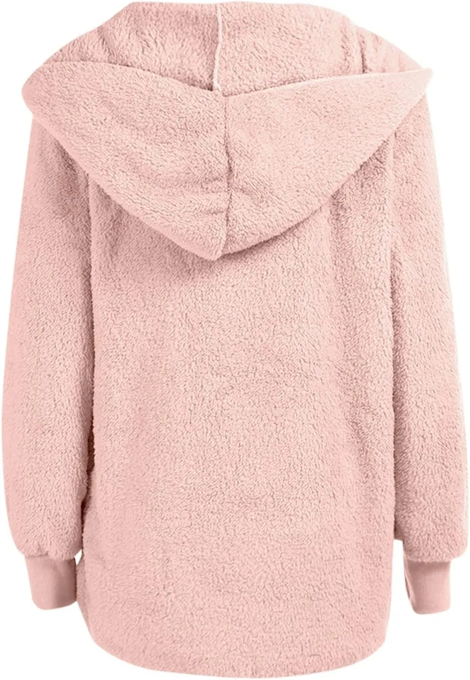 Sherpa Jacket for Women Oversized Fleece Open Front Cardigan with Hooded Fluffy Winter Coats with Pockets