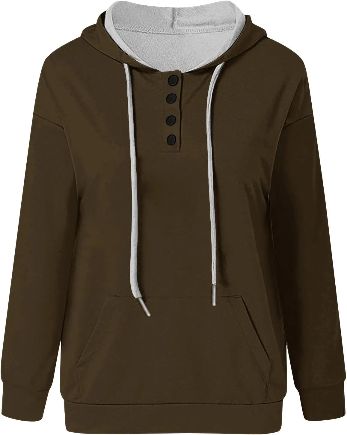 SMIDOW Hooded Sweatshirts for Women Pullover Tops Fleece Fall Winter Tunic Blouses Athletic Workout Pullover Y2K Clothes