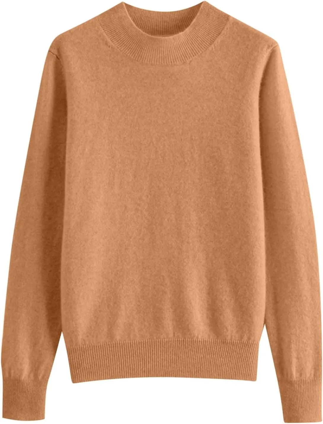 Sweaters for Women Trendy Casual Solid Color Half Turtleneck Comfy Clothes Soft Long Sleeves Slim Fit Pullover Tops