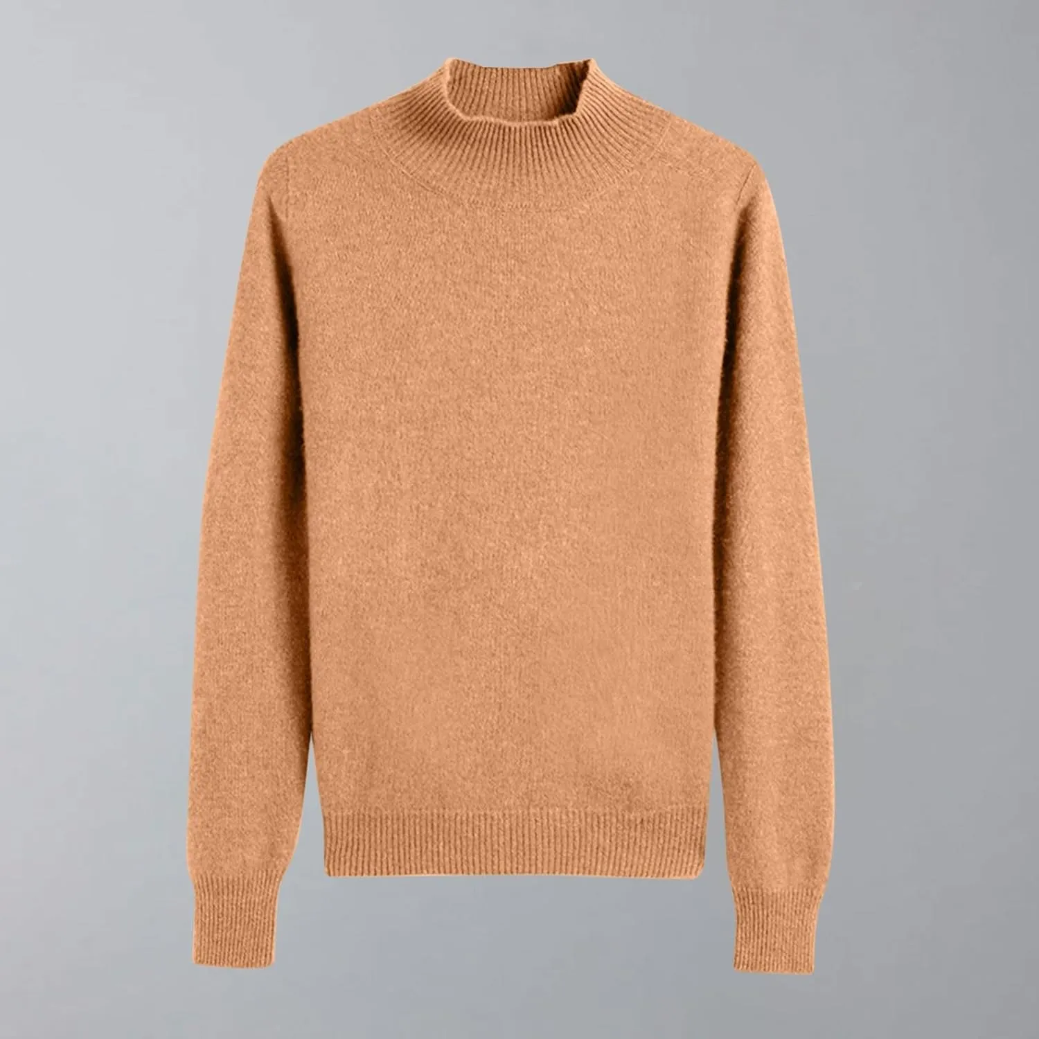 Sweaters for Women Trendy Casual Solid Color Half Turtleneck Comfy Clothes Soft Long Sleeves Slim Fit Pullover Tops