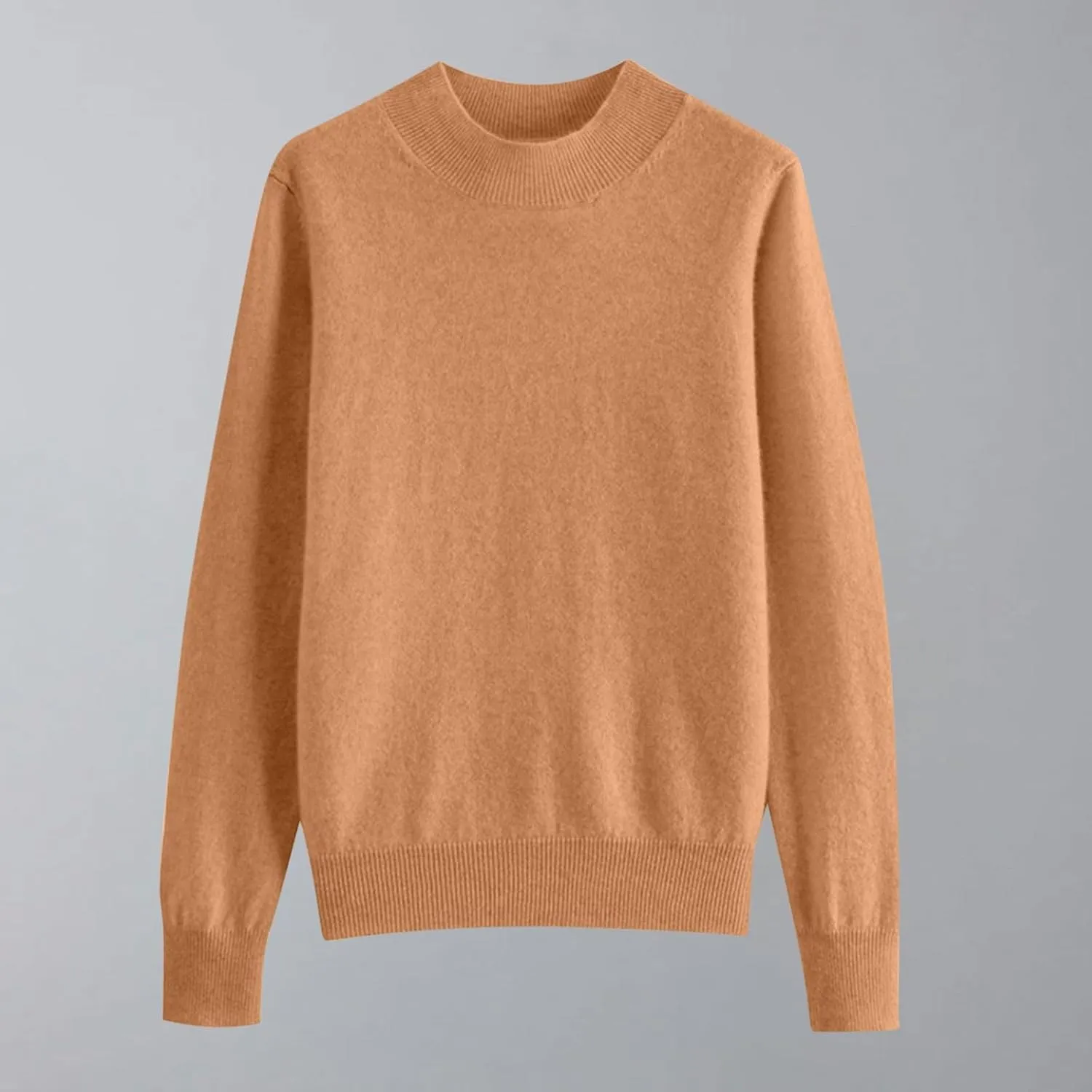 Sweaters for Women Trendy Casual Solid Color Half Turtleneck Comfy Clothes Soft Long Sleeves Slim Fit Pullover Tops