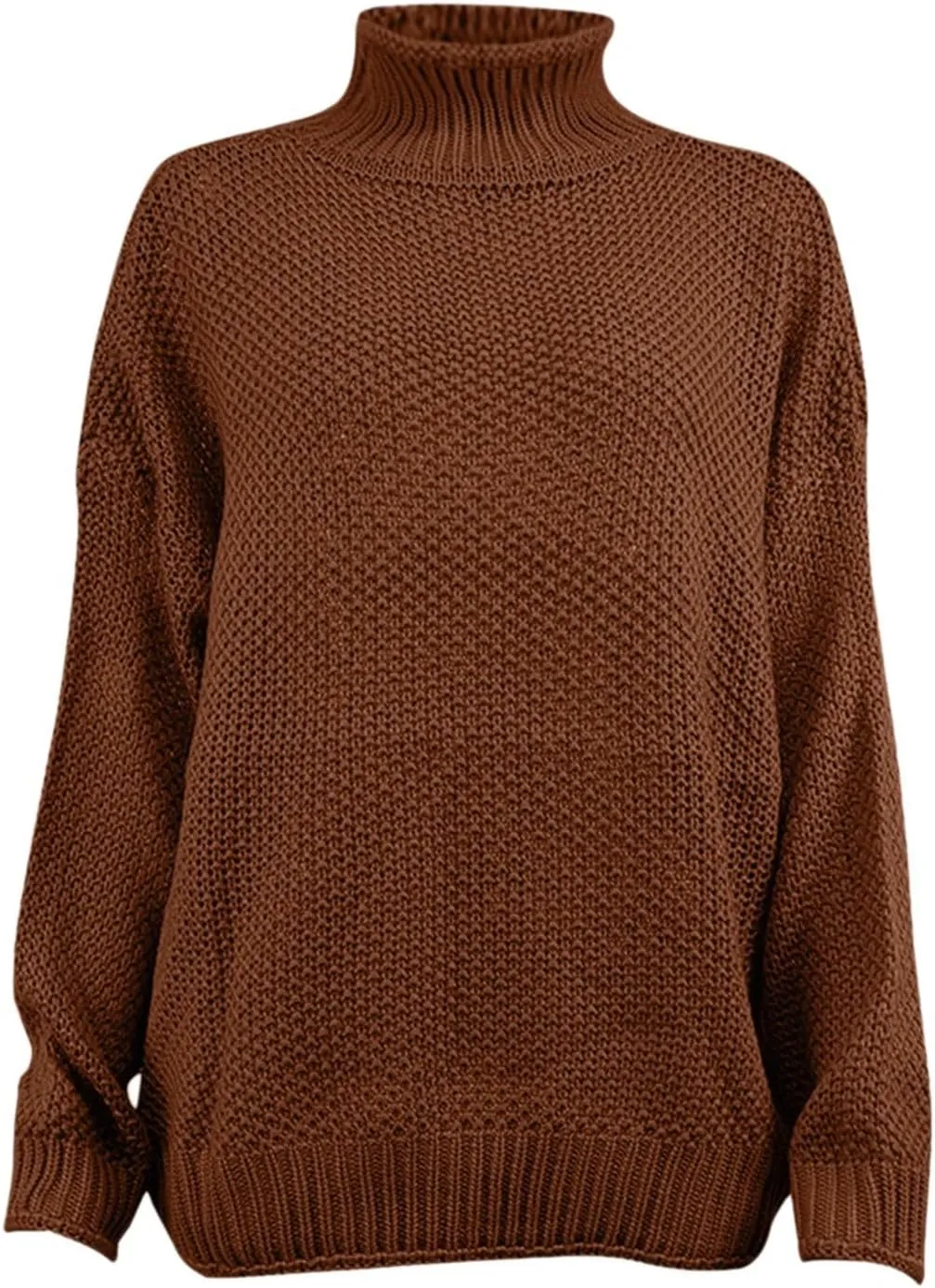 Sweaters for Women Turtleneck Fall Winter Chunky Knit Casual Oversized Batwing Sleeve Retro Trendy Pullover Top 2024