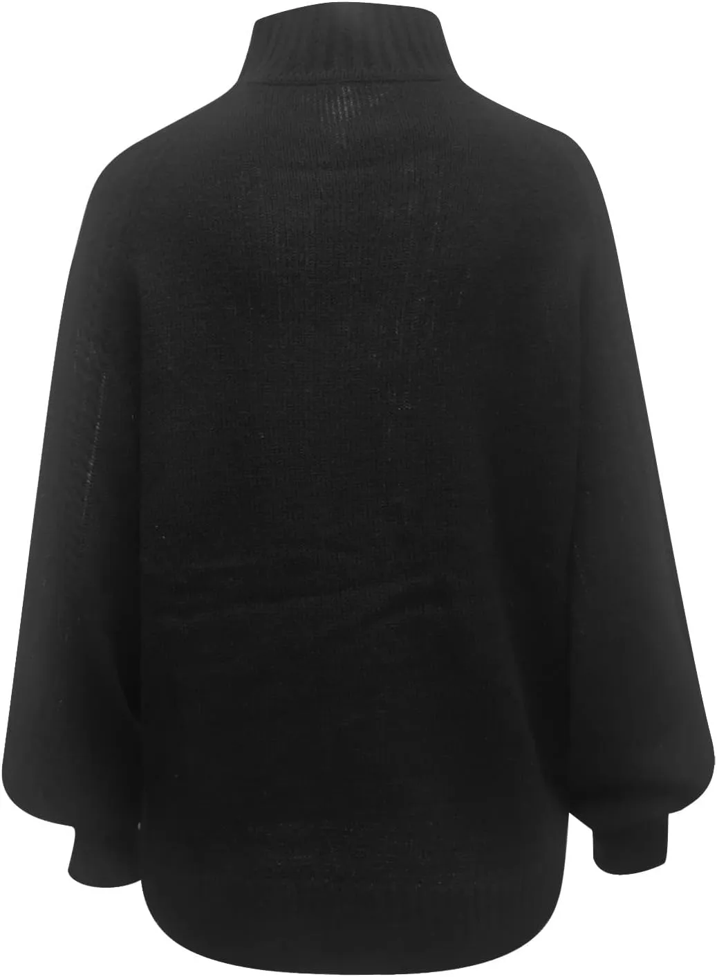Sweaters Tops for Women Crew Neck Long Lantern Sleeve Casual Loose Ribbed Knit Solid Soft Pullover Sweaters