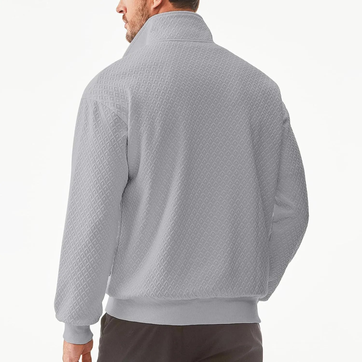 Sweatshirts for Men 2024 Fashion Long Sleeve Quarter Zip Causal Pullover Shirts Loose Comfy Lightweight Athletic Top