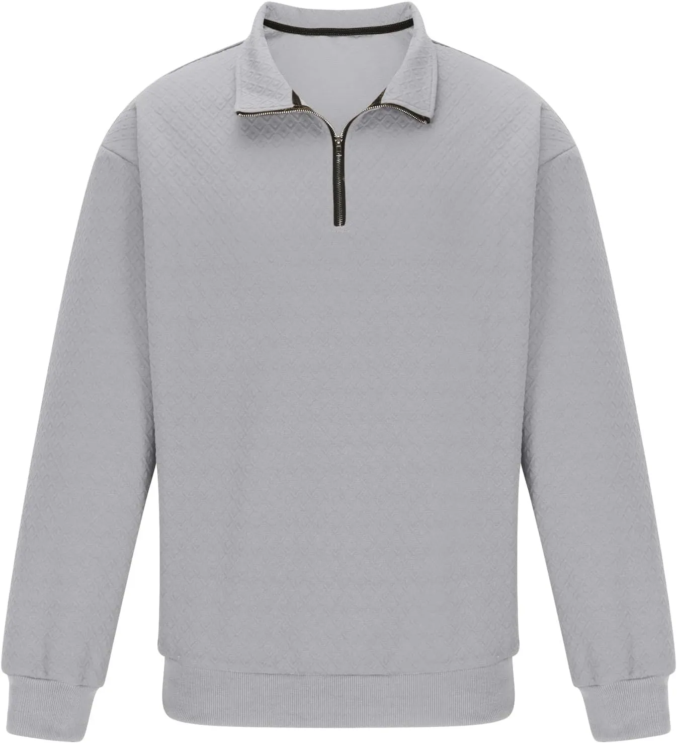 Sweatshirts for Men 2024 Fashion Long Sleeve Quarter Zip Causal Pullover Shirts Loose Comfy Lightweight Athletic Top