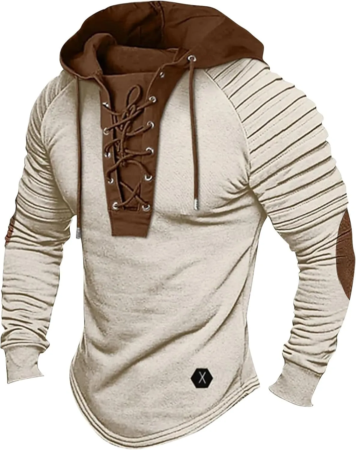 Tactical Hoodies For Men Lace Up Sweatshirts Slim Fit Athletic Hoodie Y2k Hoodies Long Sleeve Fall Sweatshirt