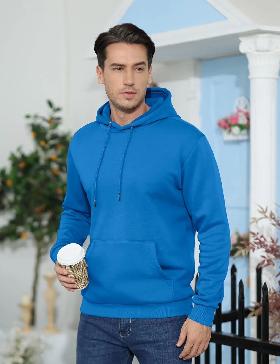 TACVASEN Men's Athletic Hoodies Fleece Lined Sweatshirt Pullover Soft Casual Hooded Sweatshirt with Pocket
