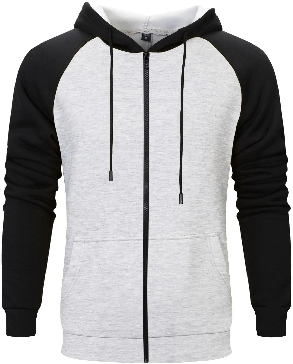 Thatrich Lightweight Hoodies for Men Oversized Hoodie Color Block Hooded Sweatshirts Full Zip Shirts with Pockets Fall Trendy