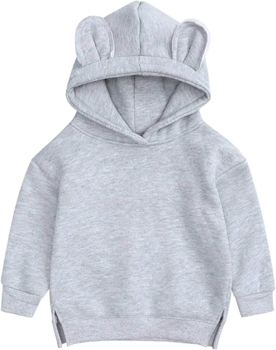 Toddler Sweatshirt Hoodie Pullover Solid Long Sleeve Cute Outfits Baby Girls Boys Fall Winter Cozy Warm Clothes