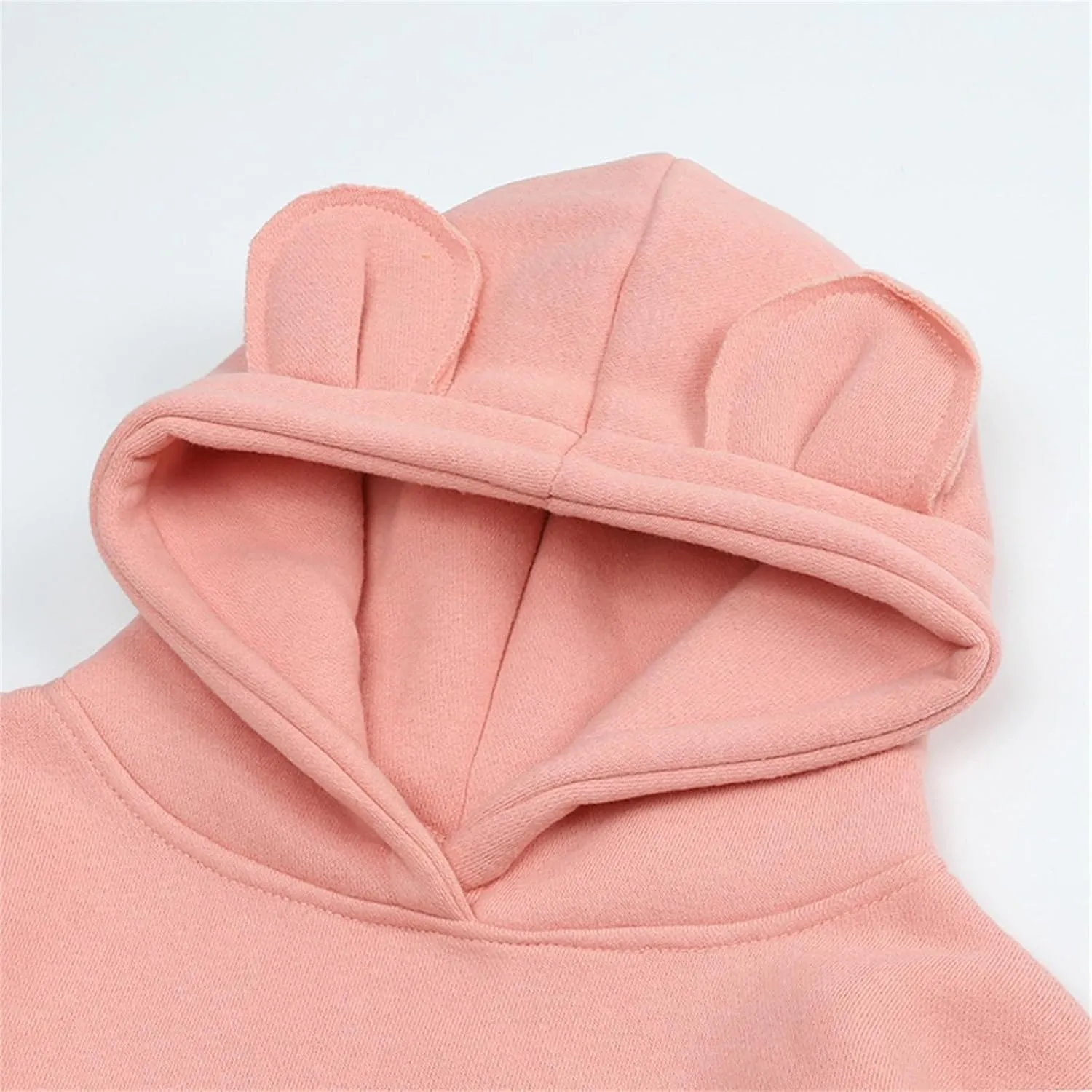 Toddler Sweatshirt Hoodie Pullover Solid Long Sleeve Cute Outfits Baby Girls Boys Fall Winter Cozy Warm Clothes