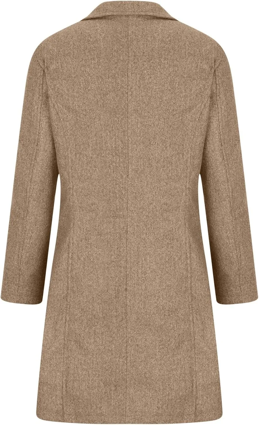 Trench Coat for Women 2024 Long Wool Coat Single Breasted Pea Coat Casual Lapel Coat Thicken Winter Coat Jacket