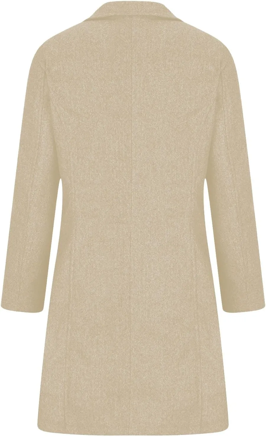 Trench Coat Women Faux Wool Single Breasted Pea Coat Mid Length Oversized Loose Long Trench Coat Dress Coat