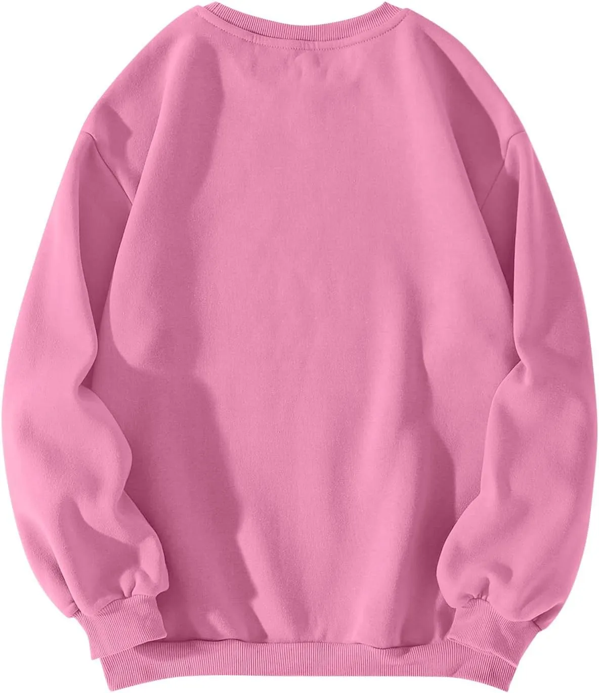Valentines Sweatshirts for Women Crewneck Comfy Cute Oversized Sweatshirt Baggy Drop Shoulder Cotton Fleece Pullover