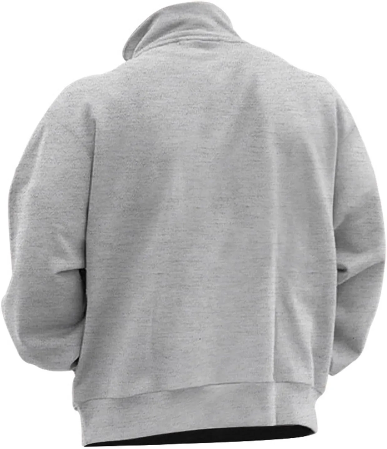 Wankang Men's Quarter Zip Pullover Casual Midweight Sweatshirts Fashion Fleece Sweatshirt Polo Shirt for Men