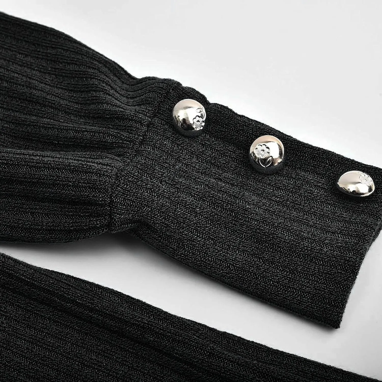Warm Winter Sweaters for Women Turtle Neck Ribbed Knit Jumper Sweater Tops Long Sleeve Oversized Button Tops Blouse