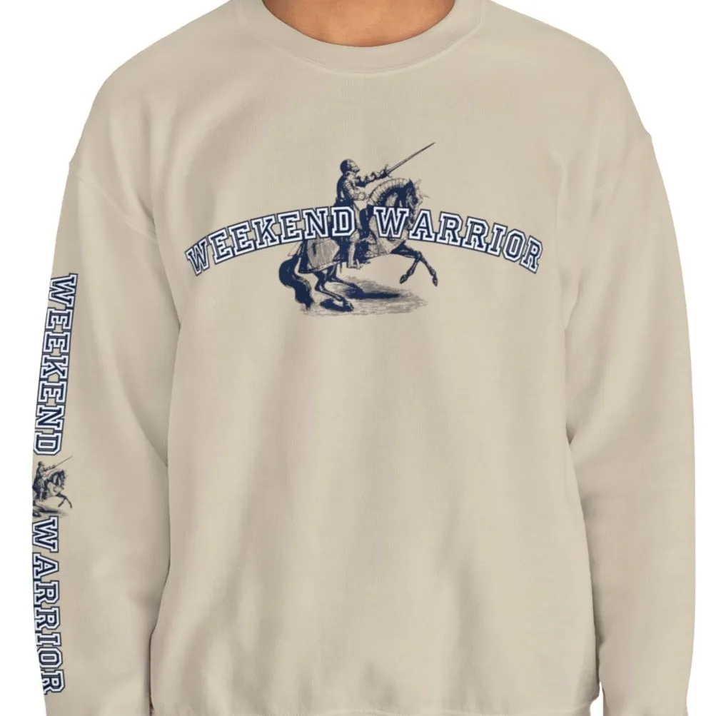 Weekend Warrior Horse Men's Sweatshirt: Stylish Sleeve Detail for Active Days