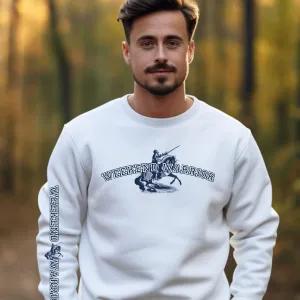 Weekend Warrior Horse Men's Sweatshirt: Stylish Sleeve Detail for Active Days