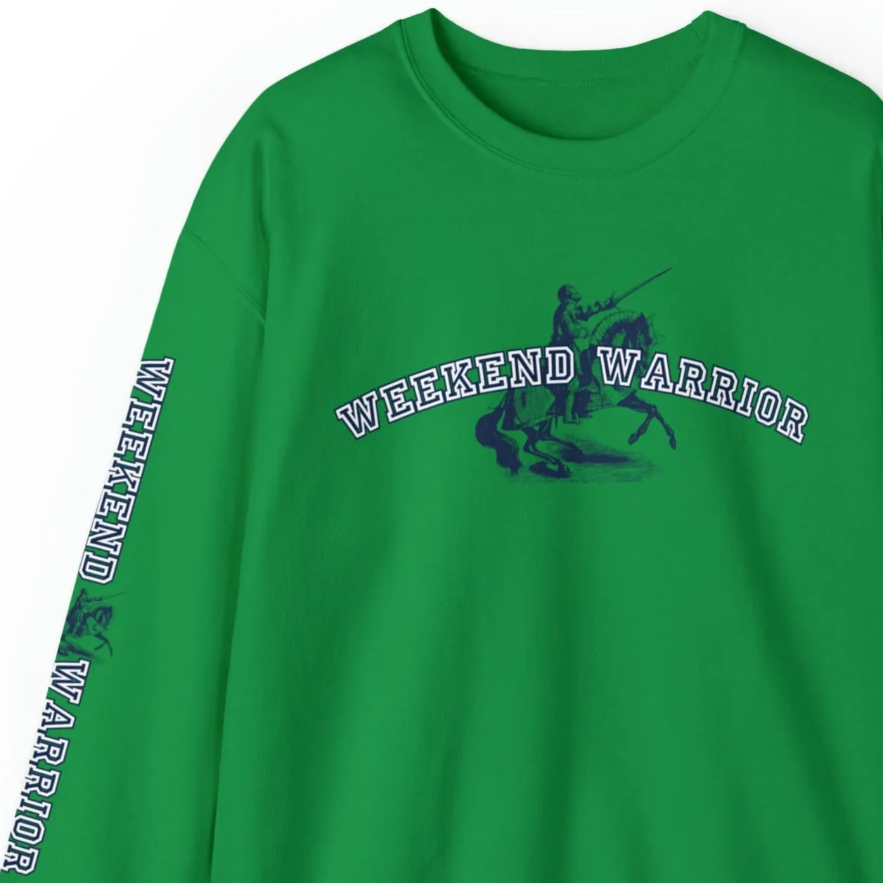 Weekend Warrior Horse Men's Sweatshirt: Stylish Sleeve Detail for Active Days