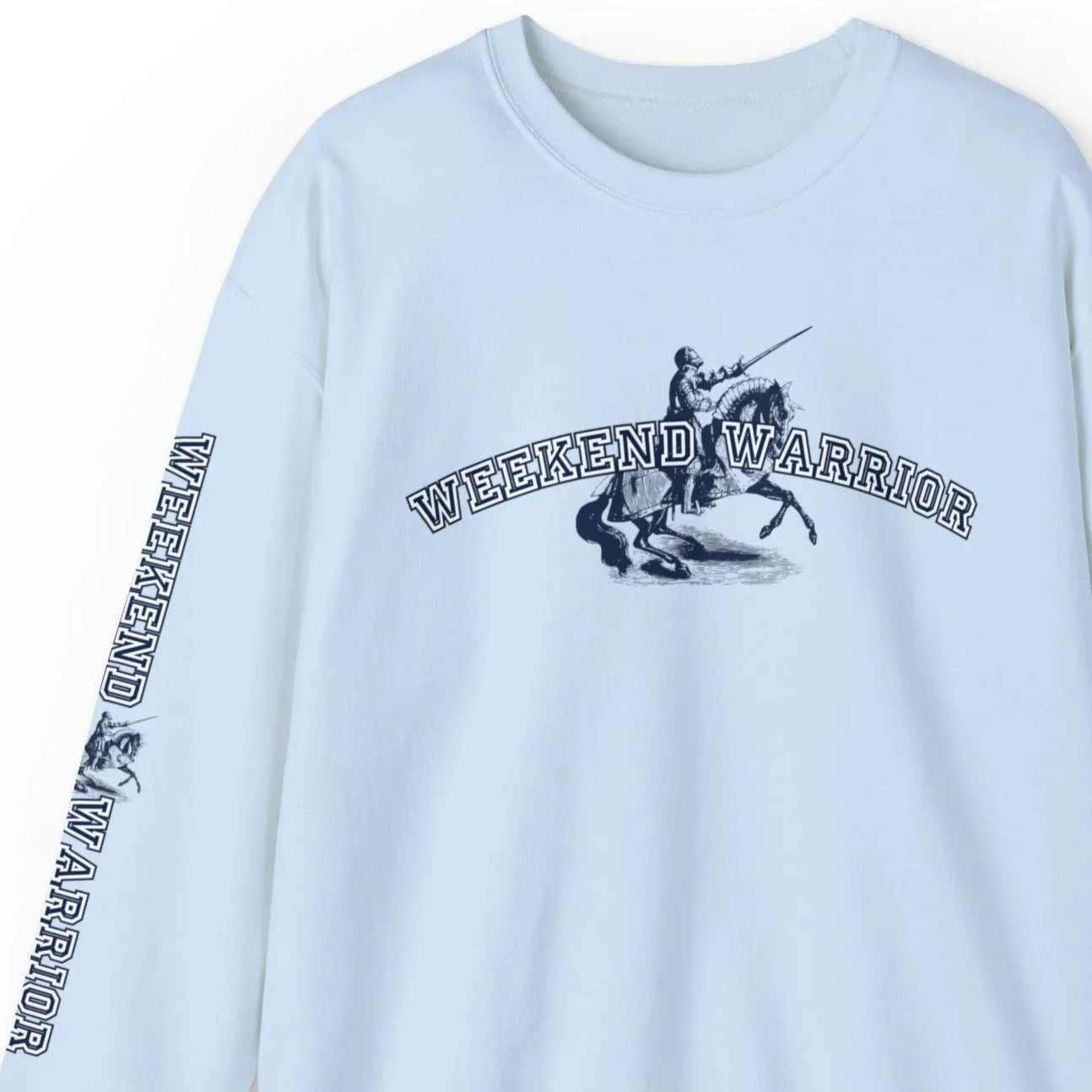 Weekend Warrior Horse Men's Sweatshirt: Stylish Sleeve Detail for Active Days