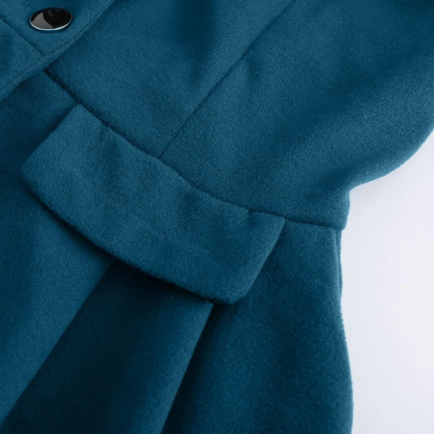Winter Coats for Women Casual Doubel-Breasted Wool Blend Dress Coats Long Sleeve Warm Faux Fur Collar Pea Coats