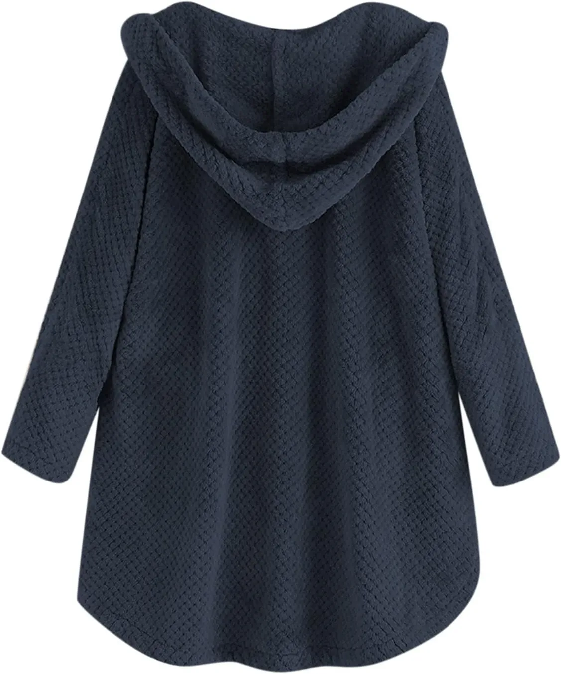 Winter Coats for Women Casual Hooded Button Down Cardigan Jacket Soft Comfy Long Sleeve Warm Outwear 2024 Fashion Coat